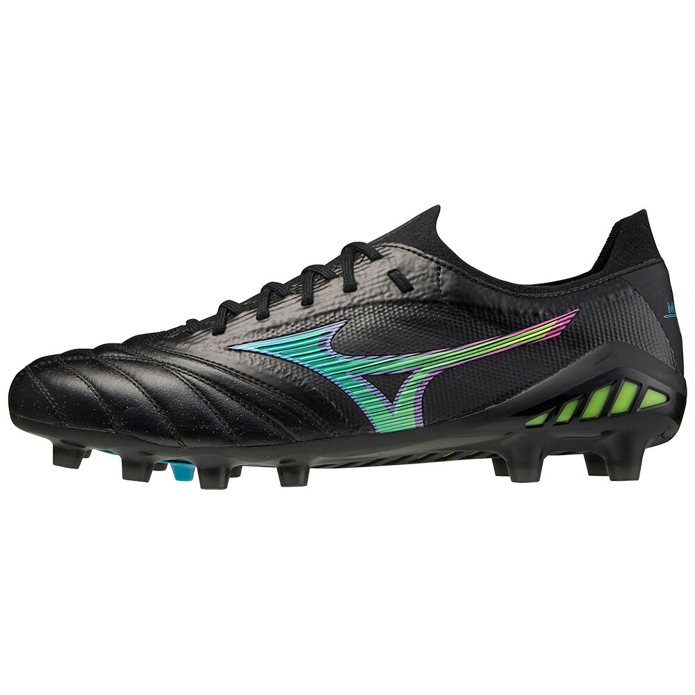 Mens Mizuno Morelia Neo III Beta Japan Soccer Cleats Black/Blue Turquoise Philippines (VAKXNJ819)